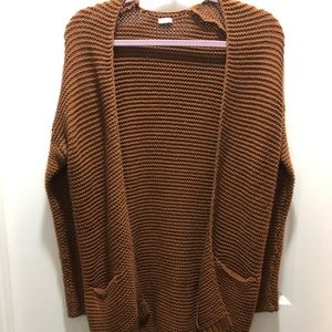 Burnt-orange oversized sweater